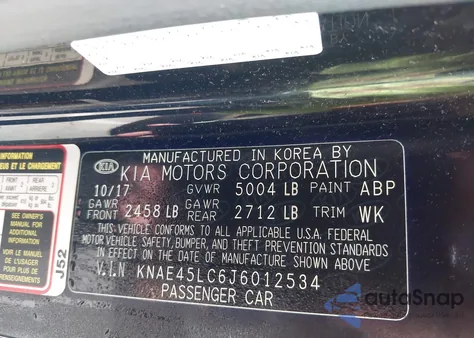 2018 Kia Stinger Gt1 из США, поврежденный, VIN KNAE45LC6J6012534